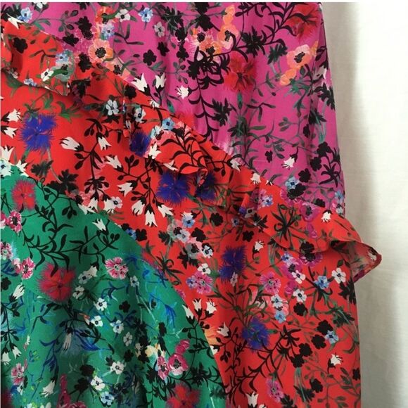 Saloni Aggie Silk Aymetrical Midi Dress size 6 - Picture 12 of 14